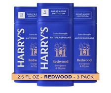 Harry's Extra-Strength Antiperspirant Deodorant,Sweat Odor Control-3 PACK 2.5oz