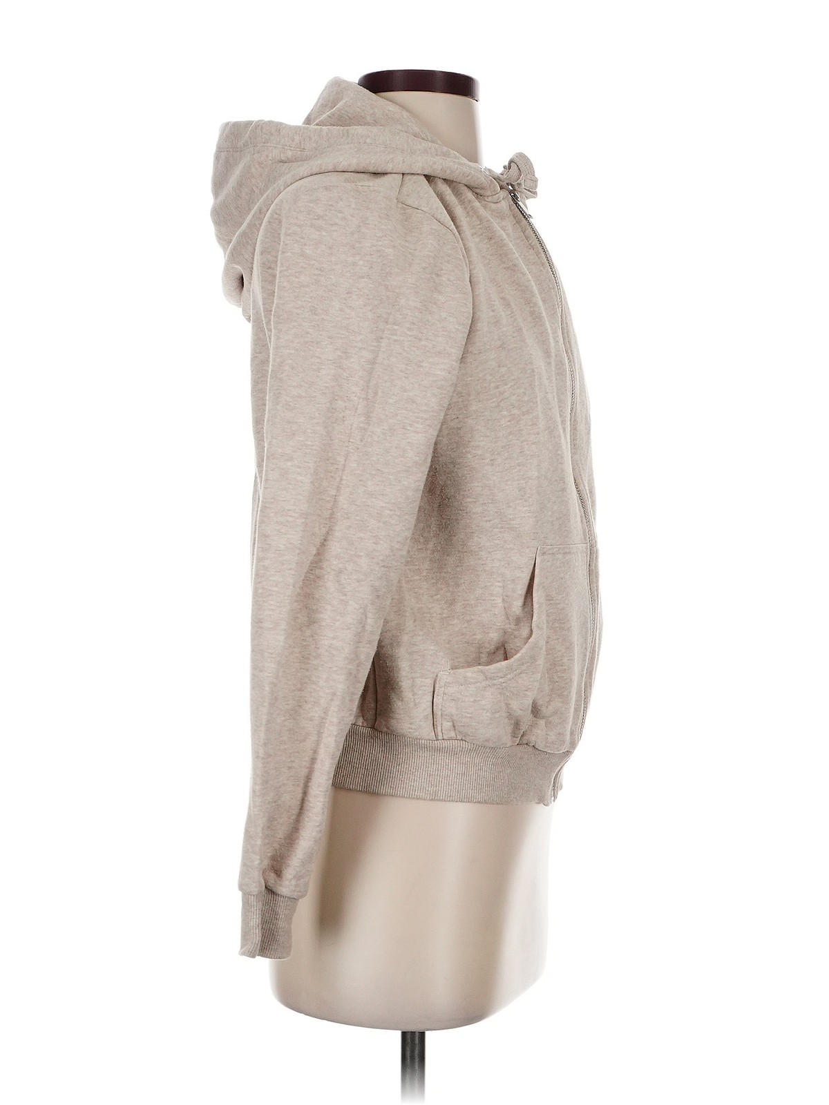 H&M Women Brown Zip Up Hoodie S thumbnail 3
