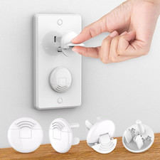 Outlet Covers 42 Pack with Hidden Pull Handle Baby Proofing Plug Covers 3-Pron
