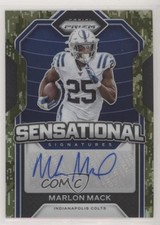2020 Panini Prizm Sensational Signatures Camo 4/10 Marlon Mack #57 Auto s3g