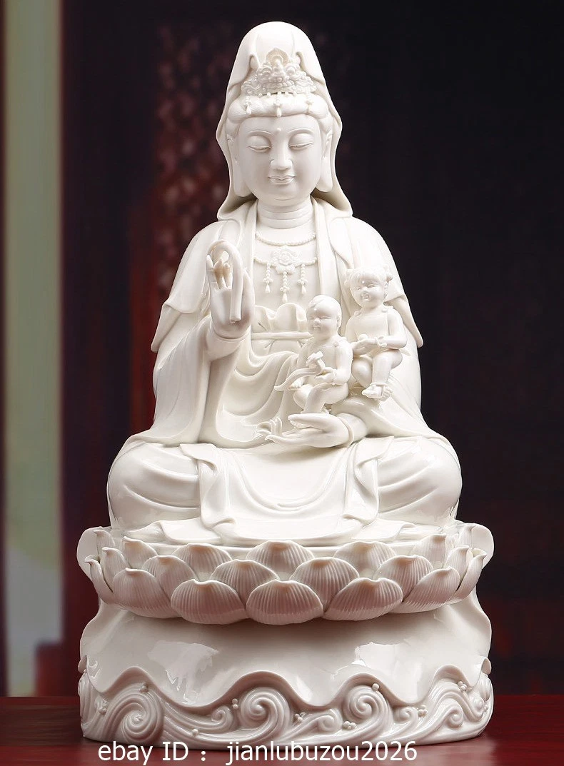 陶瓷古董中国Kwan-殷雕像、雕像| eBay