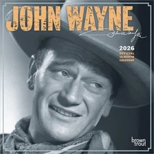 Browntrout John Wayne OFFICIAL 2026 7 x 7 Mini Calendar w