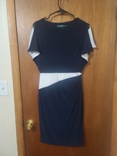 Lauren Ralph Lauren Sheath Dress Size 6 Sleeveless Lace Over Dress Aqua