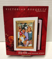 Godinger Victorian Bouquets Silver Plated Photo Album with Goldtone Accents FS 