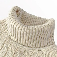 Men’s Turtleneck Sweater Winter Warm Roll Neck Knitted Jumper Pullover Casual To