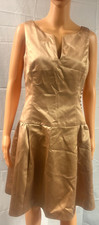 Vera Wang Lined Peach Satin Party Cocktail Dress Fit and Flare Dress ? Size