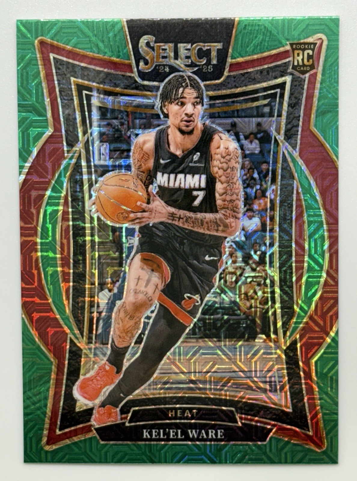 2024-25 Panini Select - Concourse Kel'el Ware #66 Green Mojo Prizm (RC)