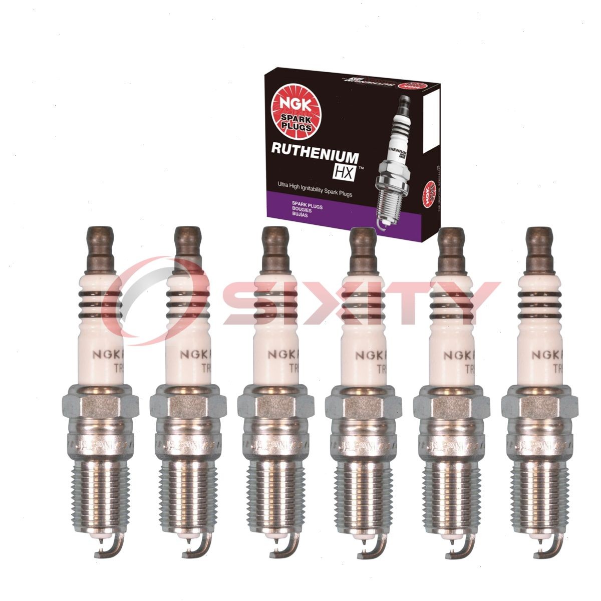6 pc NGK Ruthenium HX Spark Plugs for 1997-2002 GMC Savana 3500 4.3L V6 rc