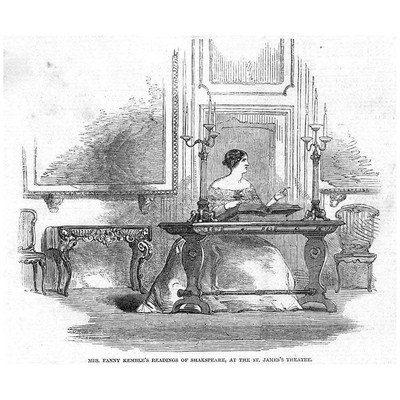 Miss Fanny Kembles Lesungen von Shakespeare im St James's Theatre alter Druck 1850