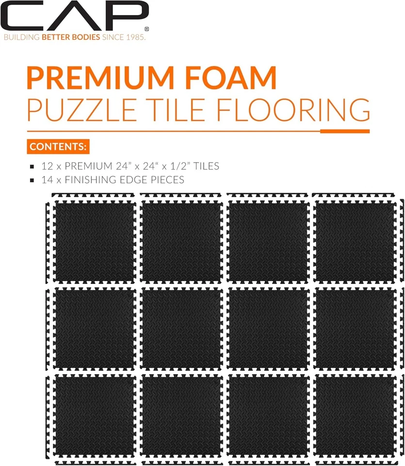 Alfombra rompecabezas de espuma EVA entrelazada - Azulejos para pisos de gimnasio y ejercicio en casa Foto 2 de 4