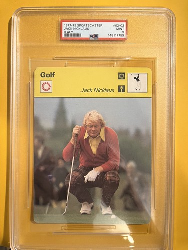 Sportscaster 1977-79 Jack Nicklaus Rookie Card PSA 9 MINT #02-02 GRADED Golf RC