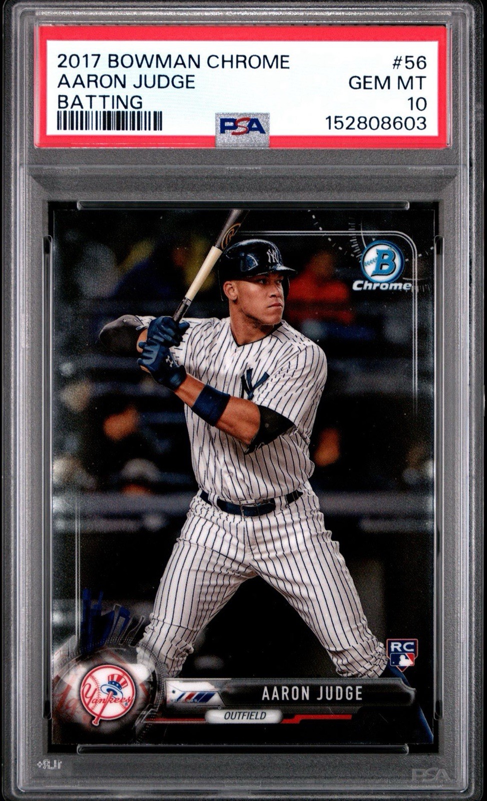 2017 Bowman Chrome 56 Aaron Judge PSA 10 New York Yankees