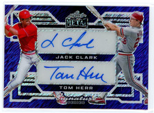 2024 Leaf Signature Series Jack Clark & Tom Herr Shimmer Purple Autograph - 1/1