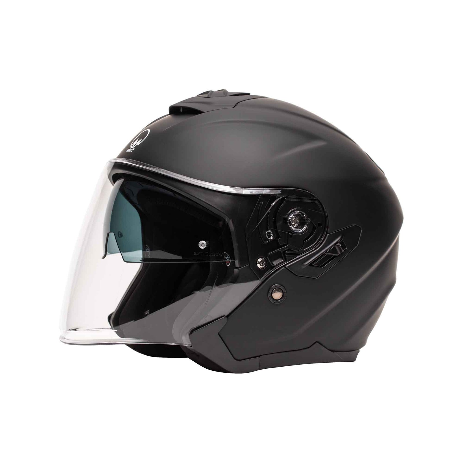 Casque jet M-JET en fibre noir mat pour vos balades sur la côte