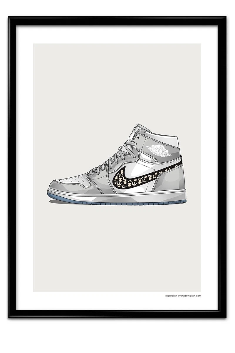DIOR X JORDAN Poster Nike Air Jordan Dior Nike Art stampa poster sneaker