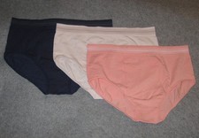 Breezies 3-Pack Comfort Breeze Seamless Full Brief Panty 1X Coral Pack A631958