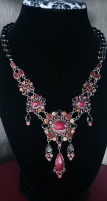 NICKY BUTLER RAJ LIMITED EDITION Designer 925 Sterling Silber Rubin Halskette NB