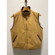 Vintage Wrangler Hero Sherpa Lined Canvas Work Vest Mens Size Large Tan Corduroy