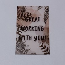 “Great Working With You“ Motivation Card Daily Affirmation Wallet Tc11