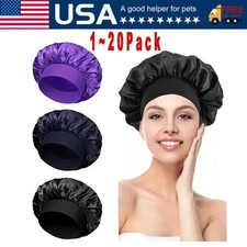 Satin Bonnet Silk Hair Bonnet Adjustable Bonne for Sleeping with Tie Band Lot