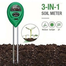 3 in1 Soil PH Tester Water Moisture Light Test Meter Kit For Garden Plant Flower