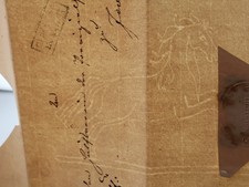 1839 Germany Stampless Cover Horse Watermark Tauer Consistori Letter