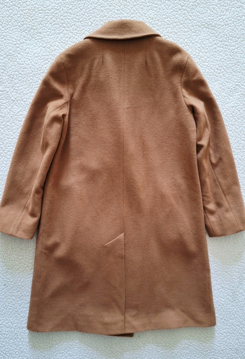 FLEURETTE STUDIO Wool Blend Single Breasted Coat In Camelo Camel US 6 Org $899 View 5
