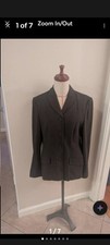 Vintage Laura Ashley Blazer Size 8 Dark Green Long Style 4 Button