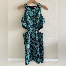 Anthropologie Hutch Floral Mini Dress Cut Out Waist size 0 Preppy Party