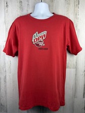 Mountain Dew Code Red Ponte Rojo Promotional Logo T-Shirt Large (20”x30”)