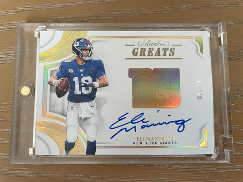 2025 Flawless Eli Manning Flawless Greats #G-ELI On Card Auto /25 Giants