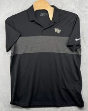 Nike Dri-Fit Wake Forest Demon Deacons Black Golf Polo Shirt Men’s Size Xl