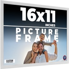 16x11 Frame White Wood Picture Photo Frame with UV Acrylic and Acid Free Backing