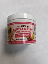 RA Flucker's Repta Calcium With VitaminD3 Flavoured with Strawberry  Banana 4oz