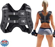 Prodigen Weighted Vest for Women and Men 8 Lbs with Reflective Stripe and Dou