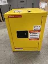 VEVOR 12-Gal Flammable Safety Cabinet SS-559 Yellow Fireproof Storage