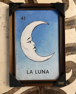 La Luna Moon Wall Art By Sapna Shah 12 X 18 Inches Loteria #41 Print BRAND NEW