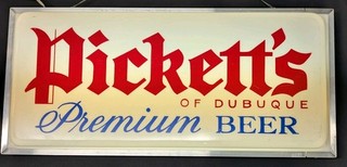 Vintage Pickett's of Dubuque Iowa Premium Beer Lighted Sign RARE