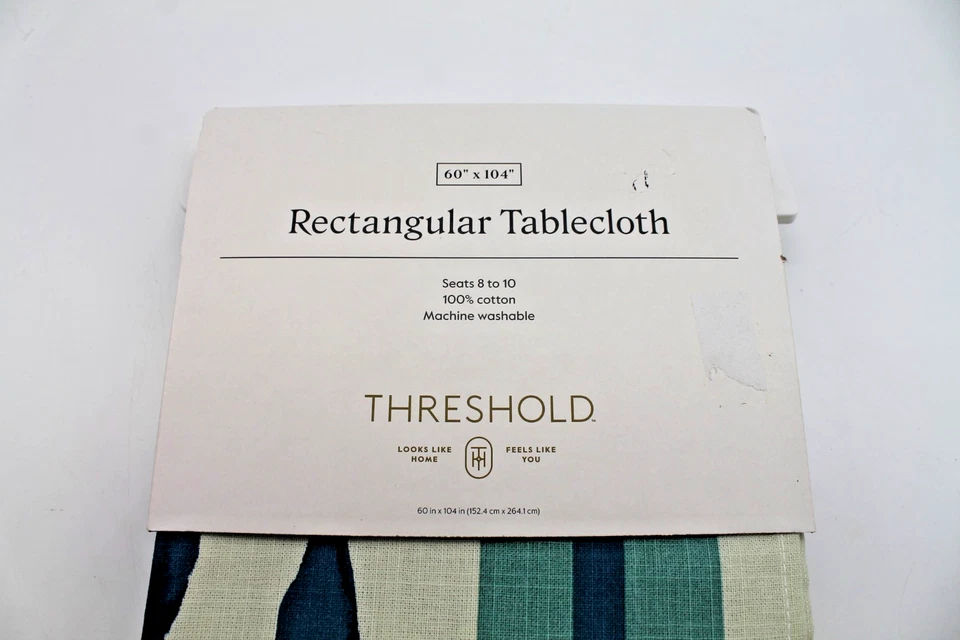 Tablecloth Blue Striped - Threshold™ NEW 60" x 104" 100% Cotton Qty 4 Available - Image 2 of 4