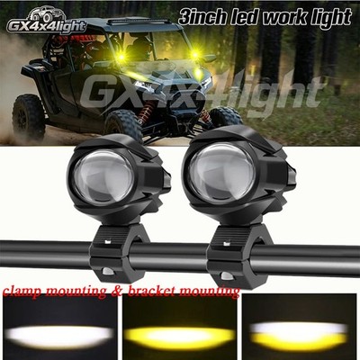 3inch LED Work Lights Spot Flood Pods Fog Lamp Offroad Driving fit Polaris ATV