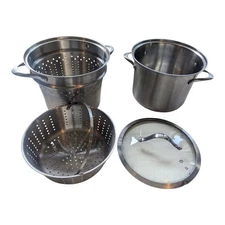 Calphalon 8Qt 8608MP Stainless Stock Pot W/Lid Streamer Insert