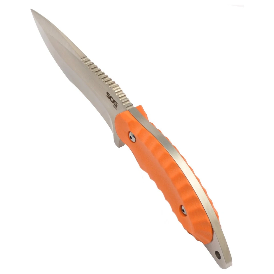 SOG Knives Kiku FX KU-2024 CPM-S35VN Stainless Orange G-10 Fixed Blade Knife - Image 4 of 4