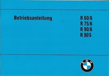 BMW Handbuch / Betriebsanleitung R90S, R90/6, R75/6, R60/6, R 90 R75 R60 /6 neu