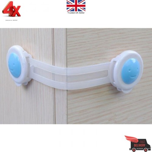 4 Pack- Baby Child Pet Proof Cupboard Door Drawer Safety Lock Catch Latch Tape - Picture 14 of 16