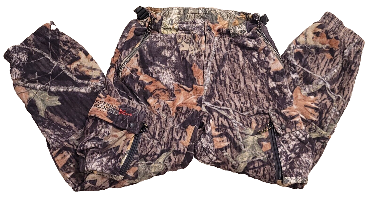Scent Blocker Plus Alpha Lined Pants Mens M Fleece Zipper Camo