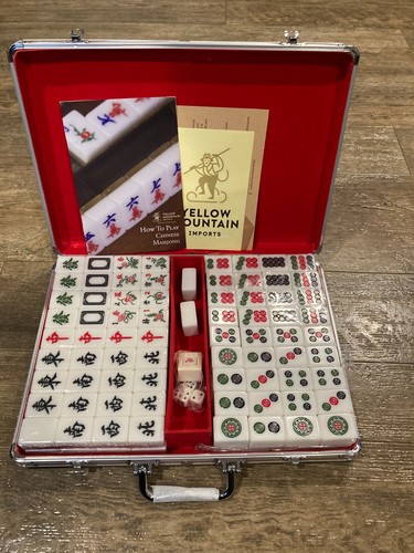 Chinese Mahjong Set In Metal Case Yellow Mountain Imports