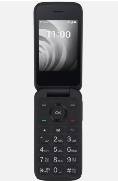 TCL 4058E 8GB Unlocked Flip Phone - Volcano Black | eBay