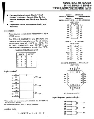 74ls10 Pin Diagram
