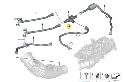 Fuel Tank Breather Line For BMW G20 G30 X3 X4 320i 520i 13908671404 - Picture 3 of 3
