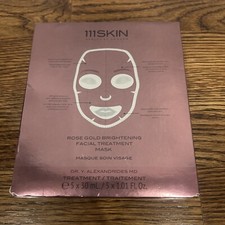 111Skin Rose Gold Brightening Facial Treatment Mask 5 Pack NIB 30 mL/1.01 fl oz